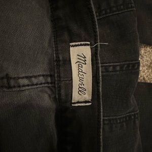 Madewell black jeans.  Size 35/18z. Distressed hem.